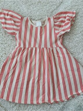 Zara Pink Striped Dress